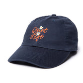 The Quiet Life - Floral Script Dad Hat (Navy)